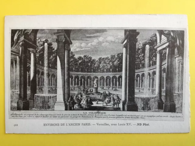 cpa Gravure Papier Vergé Env. de l'ANCIEN PARIS VERSAILLES sous LOUIS XV