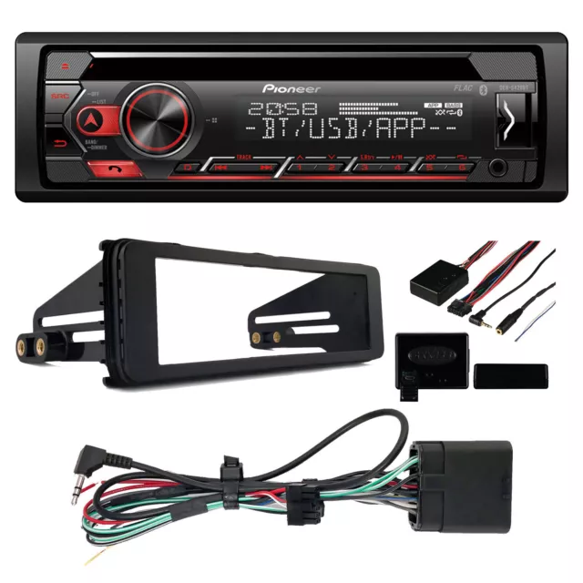 FLHX FLHX Harley 1998-2013 Install Dash Kit, Pioneer CD Player USB Receiver
