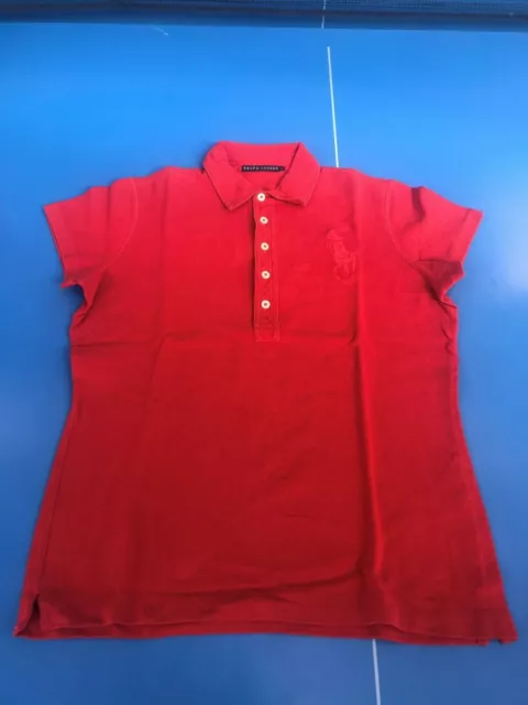 Ralph Lauren GOLF Joli polo ROUGE Stretch Femme taille fr L EXCELLENT ÉTAT