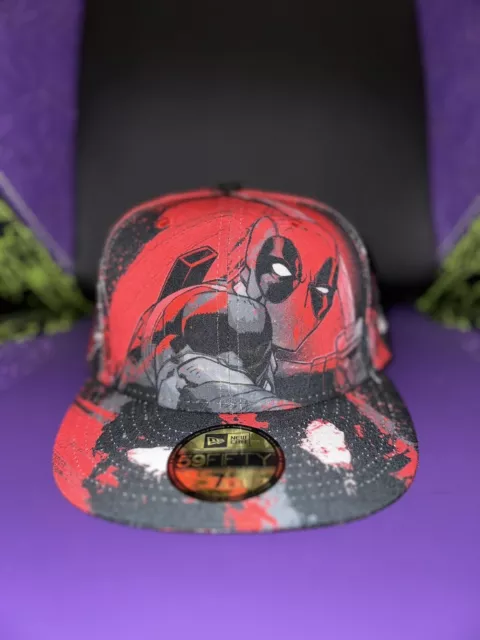 New Era 59fifty Marvel Deadpool All-Over Cap Size 7 1/8