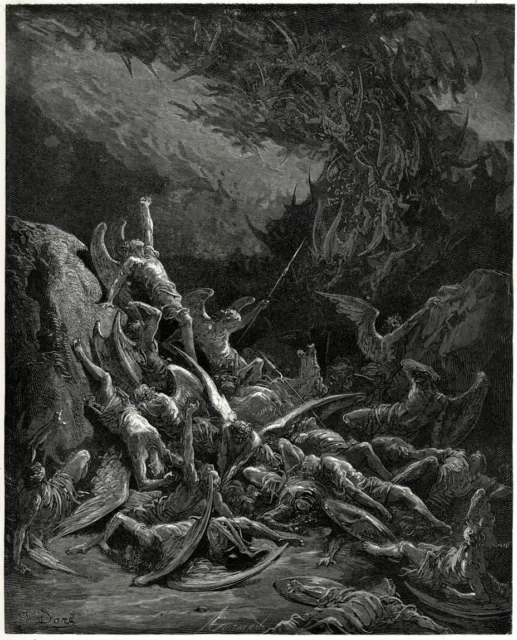 Guerra tra gli angeli: ribelli verso la sconfitta. Milton: Paradiso Perduto.1881