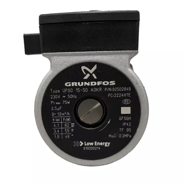 Genuine 98334549  Grundfos Ups2 15-50/60 A Rated Pump Head 130Gb 2520787