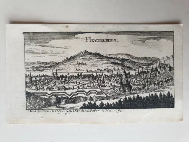 Heidelberg, anno 1686, Riegel Christoph, Kupferstich aus Riegels "Der Getreue Re