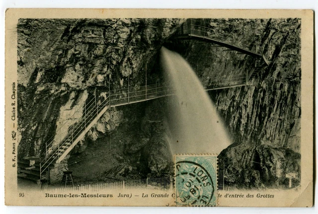 CPA 39 Jura Baume-les-Messieurs La Grande Cascade Entrance to the Caves