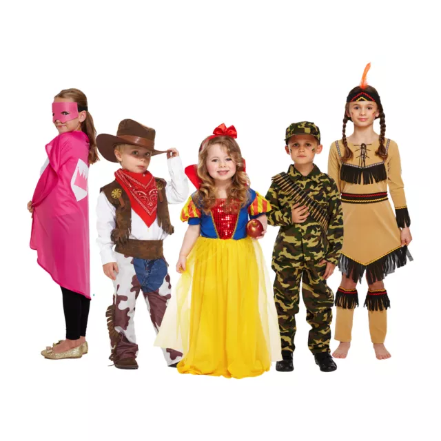 Kids World Book Day Fancy Dress Costumes - Girls Boys Dress Up Halloween Outfit