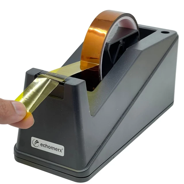 Large -Weighted Tape Dispenser - Save to Pull and Tear Tape Black Base