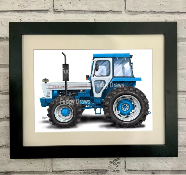 Roadless Tractor Mounted or Framed Unique Art Farming Print FudgyDraws