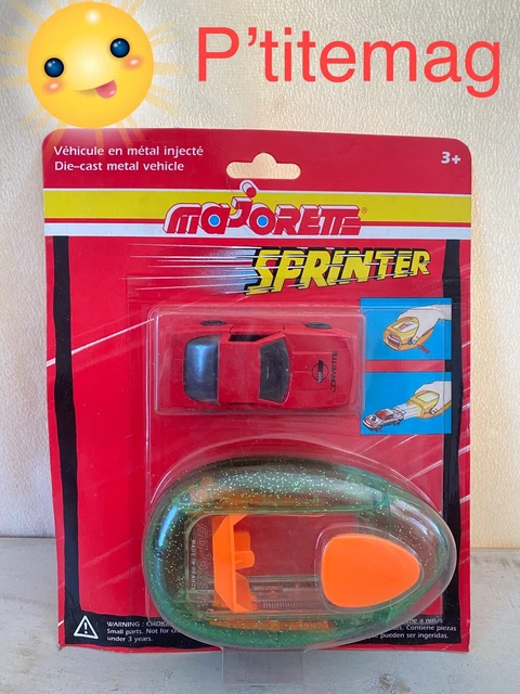 Ancienne boite lanceur Majorette Sprinter + Petite voiture Corvette 90’ Neuf