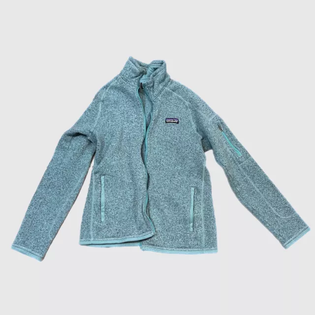 Patagonia Better Sweater Jacket Fleece Full Zip Pockets Blue Womens Size S Flaw