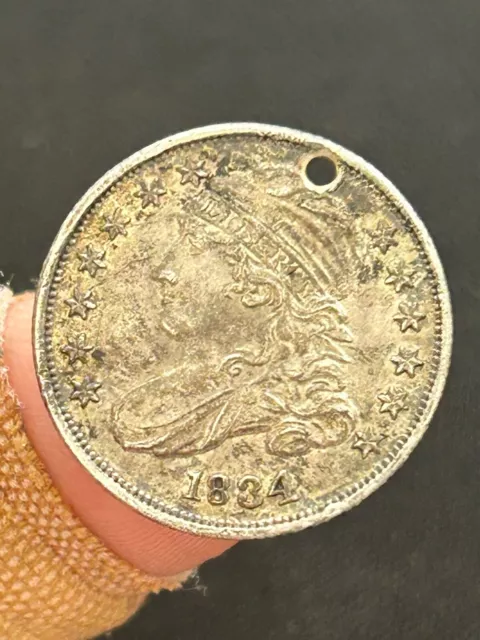 1834 10 Cents Capped Liberty USA  silver  lot 69