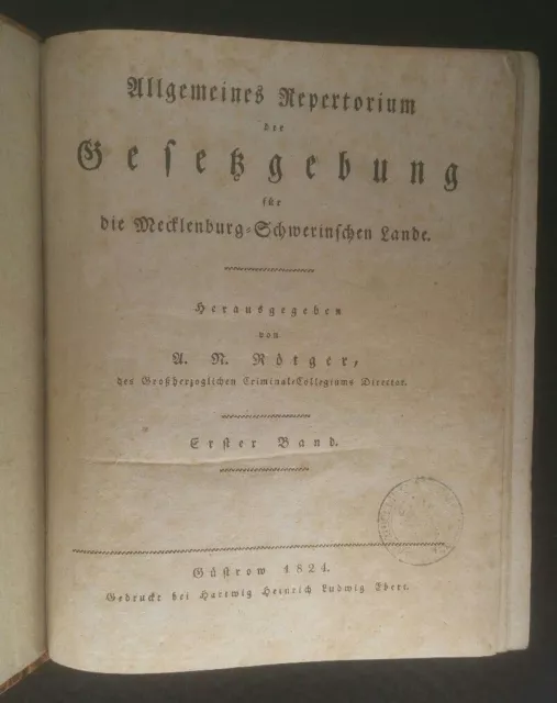Allgemeines Repertorium der Gesetzgebung für die Mecklenburg-Schwerinschen Lande