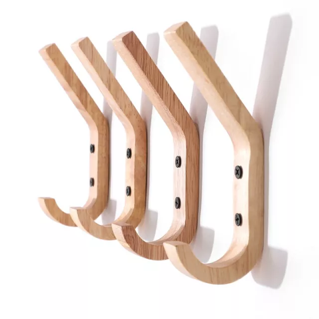 Wooden hook creative solid wood towel rack wall-mounted coat towel rack