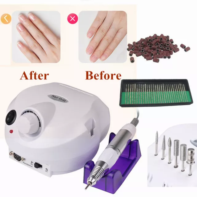 Profi Elektrische Nagelfräser Nagelfeile Nagelfraser Nail Maniküre Set 25000 RPM