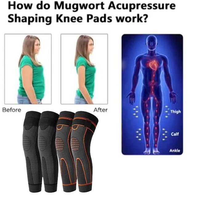 KNEECA Tourmaline Acupressure Selfheating Knee Sleeve,Detox Pads Knee W4J5