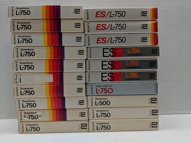 Lot of 20 Pre-Recorded Betamax Beta Tapes (Sold As Used Blanks)
