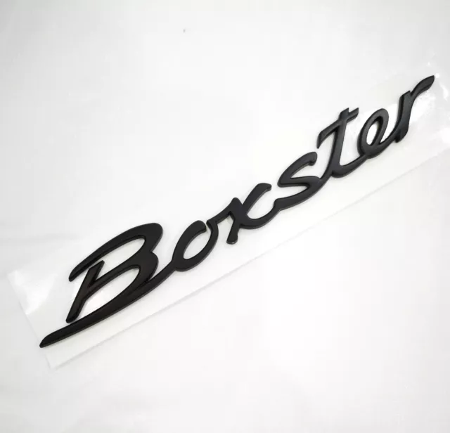 Matte Black "Boxster" Letter Emblem for PORSCHE BOXSTER S Rear Tailgate Badge