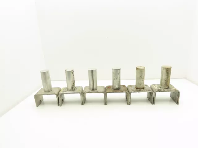 3.75" Tabletop Bottle Conveyor Leg Stand Mounting Bracket Aluminum Pipe Lot of 6