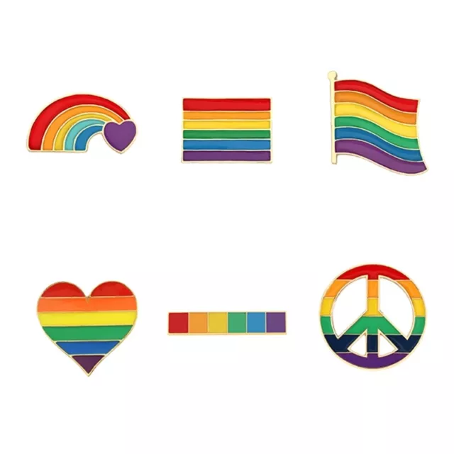 Brooch Pins Lapel Pin Pride Heart Rainbow Flag Brooch