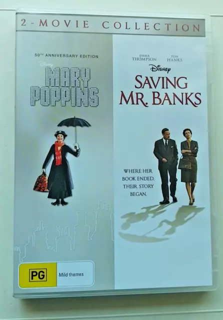 Mary Poppins / Saving Mr. Banks (2018) Region 4 DVD -DISNEY - 2 Discs - Like New