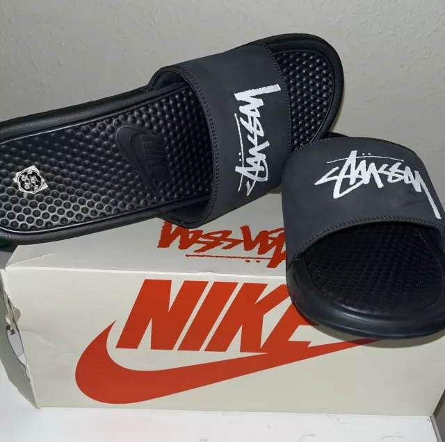 [CW2787-001] Mens Nike Benassi 'Stussy Off Noir'