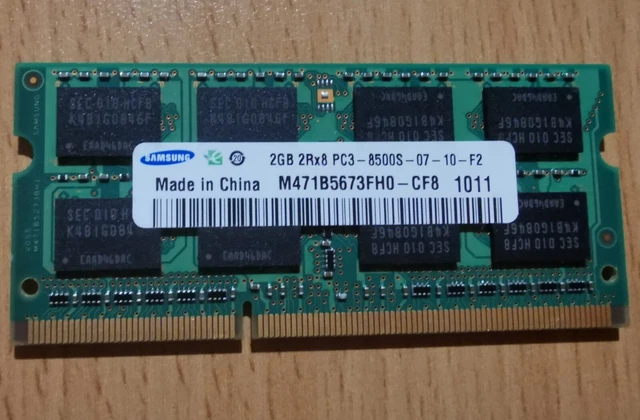 Samsung/SK Hynix 2GB 2RX8 RAM PC3-8500S  Laptop RAM