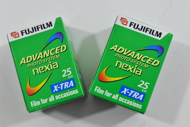BNIB 2X FUJIFILM APS Advanced Photo System Nexia 25 exposures EXP