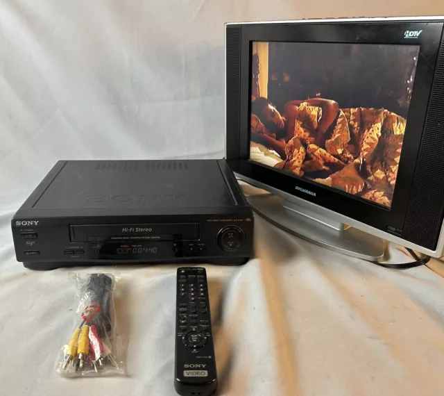 Sony SLV-679HF VHS VCR Player with Remote and A/V Cables Tested working