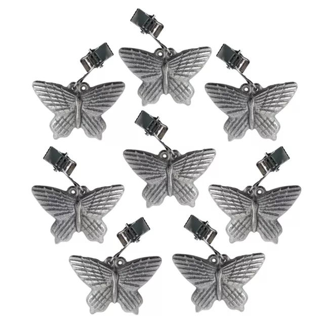 8x Tischdeckenbeschwerer Metall Tischtuchbeschwerer Set Schmetterling Deko Glanz