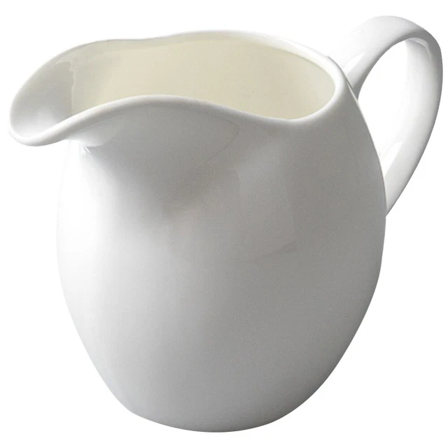 Jarra de leche cerámica café crema salsa para servir jarra blanca
