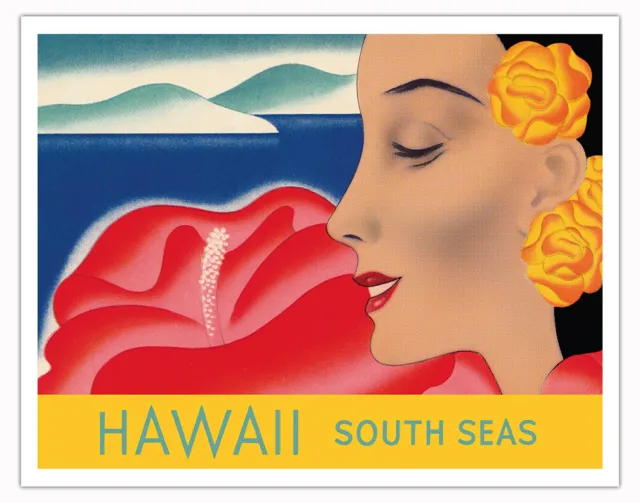 Hawaii and South Seas - Vintage Hawaiian Travel Poster by Frank Macintosh c.1950