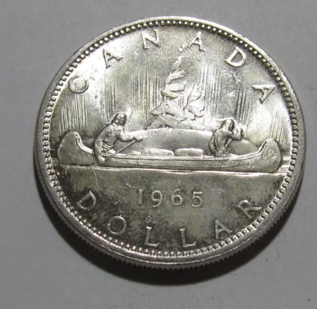 1965 Canadian (Canada) Silver Dollar - BU Condition - 11SA