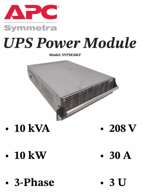 APC Symmetra PX UPS Power Module SYPM10KF - 10kVA, 10kW, 208V, 30A, 3-Phase, 3U