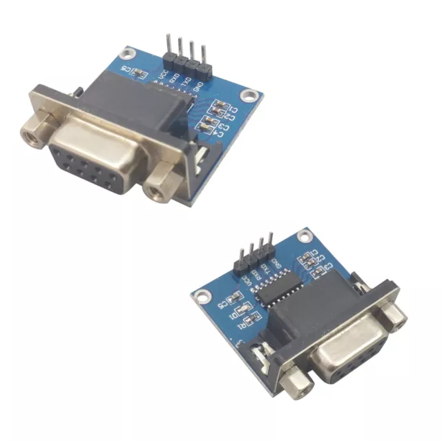 2x MAX232 RS-232 TTL Converter Adapter Module Arduino Shield RS232 Serial 3.3 5V