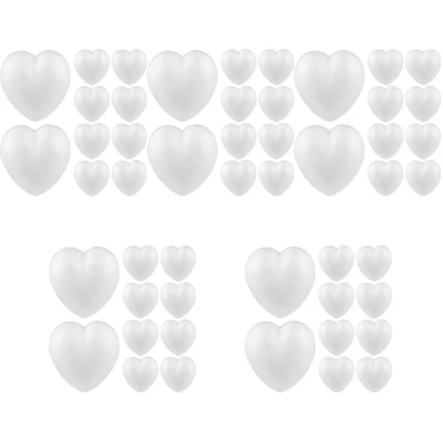 50 Pcs Craft Foams Heart Shaped Foam Balls Modeling DIY Craft Ornaments Home