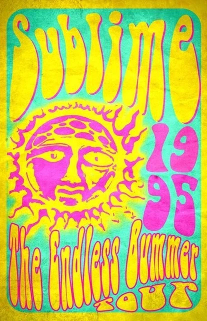 Sublime - The Endless Bummer Tour - 1995 - Poster Reprint - 17 x 11 - Mint Sublime - The Endless Bummer Tour - 1995 - Poster Reprint - 17 x 11 - Mint