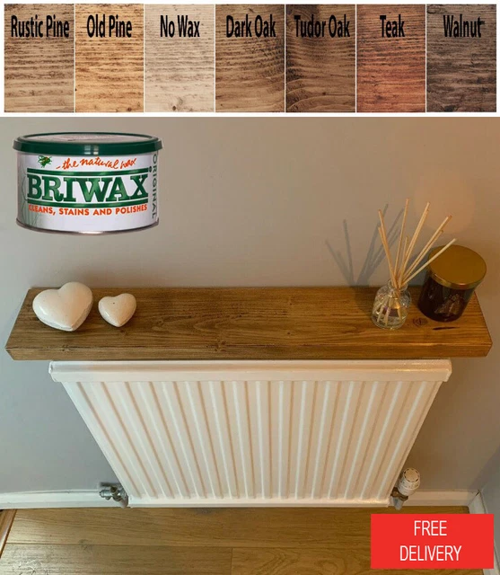 NARROW RADIATOR WOODEN Floating Shelf Reclaimed Wood Scaffold Board 8cm