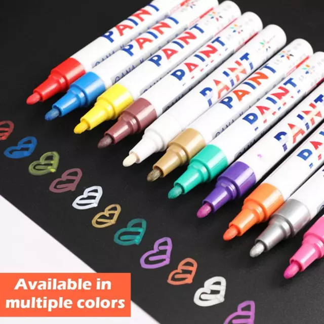 1/12x Waterproof Permanent Paint Marker Pen Car Tyre Tire Tread Rubber Metal