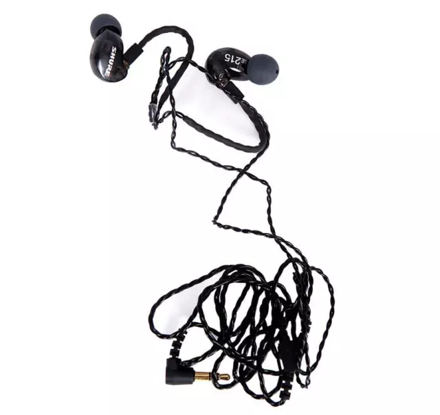 SHURE SE215 Sound Isolating In-Ear Headphones 3.5mm Jack Earphones Black