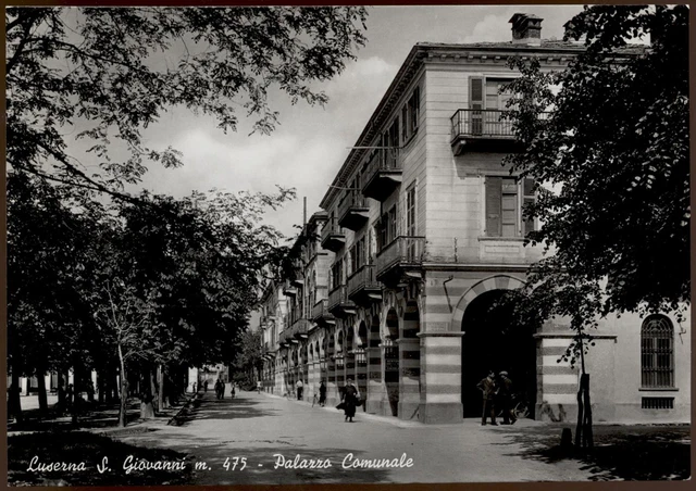 cartolina LUSERNA S.GIOVANNI palazzo comunale