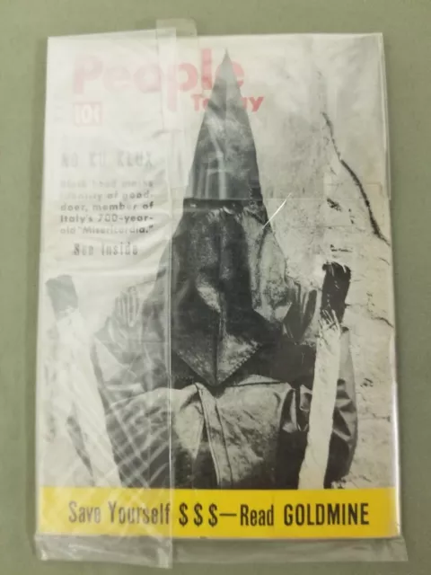 People Today Vintage Pocket magazine.  1954  Ku Klux Klan back Cover.