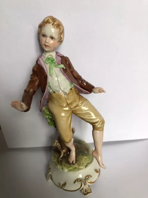 Statuetta porcellana Capo di Monte, capodimonte, dancing boy
