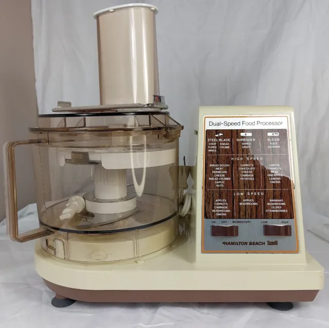 HAMILTON BEACH SCOVILL Dual Speed Food Processor Mod 7023 Vintage W