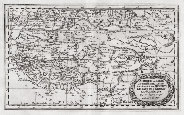 Western Africa Guinea Sierra Leone Liberia Ghana Benin Map Card Sanson 1 246130