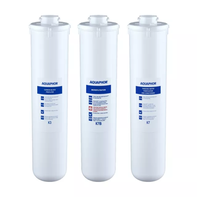 Aquaphor Set K3, K7B, K7 Aktivkohle-Wasserfilter per Cristallo Eco