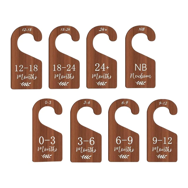 8x Babyschrank-Größenteiler, Größe Neugeborene bis 24 Monate, für