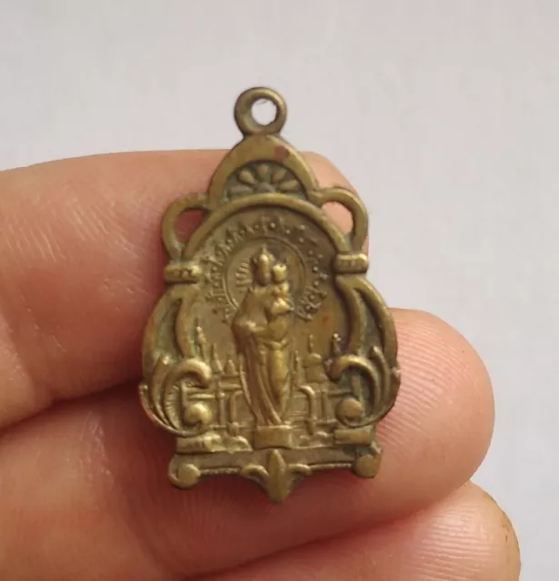 Medalla religiosa antigua NUESTRA SEÑORA DEL PILAR VIRGEN medal religious