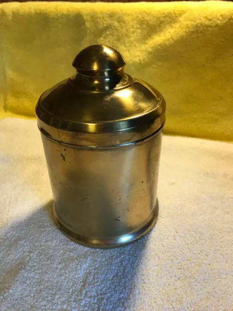 VINTAGE BRASS TOBACCO Cigar Humidor Cylinder Can Tin FAIR CONDITION ...