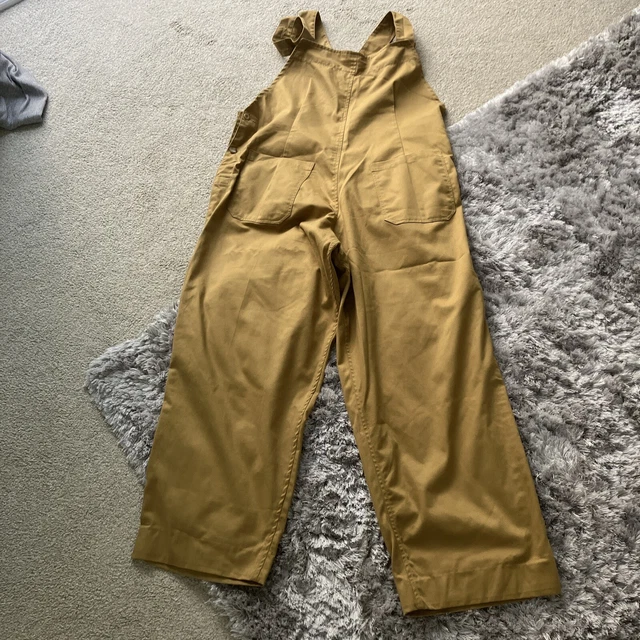 Dungarees originali vintage donna esercito di terra stile anni '40 marrone chiaro grande