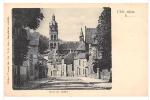 CPA 95 L'ISLE ADAM EGLISE SAINT MARTIN  (dos non divisé)