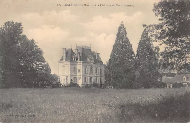 Cpa 49 Machelle Chateau De Pont Boursault